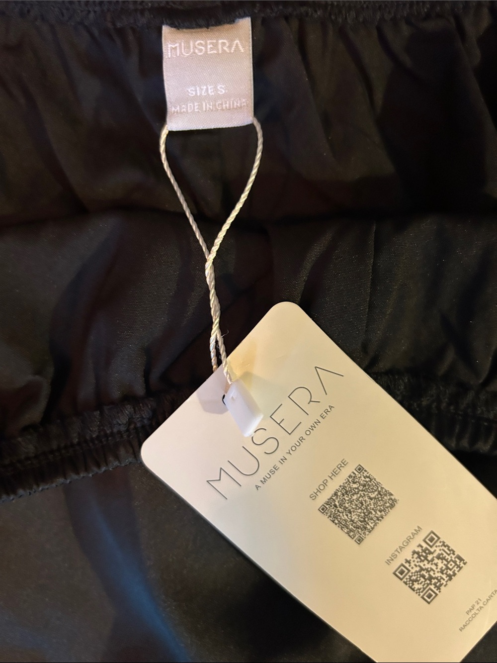 Musera Black Satin Lace Trim Shorts. Small. - Picture 4 of 5